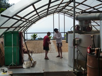 Coffee drying facility in Kona