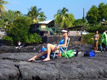 Warm and happy at Honaunau.